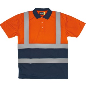 Javlin TWO TONE HI-VIS POLO WITH REFLECTIVE TAPE