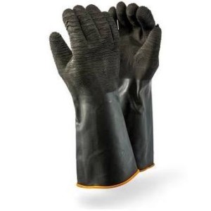 CRINKLED INDUSTRIAL RUBBER GLOVE