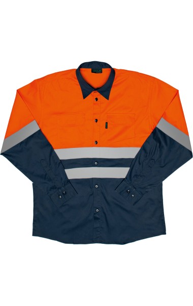 Two Tone Vented Reflective Work Shirt